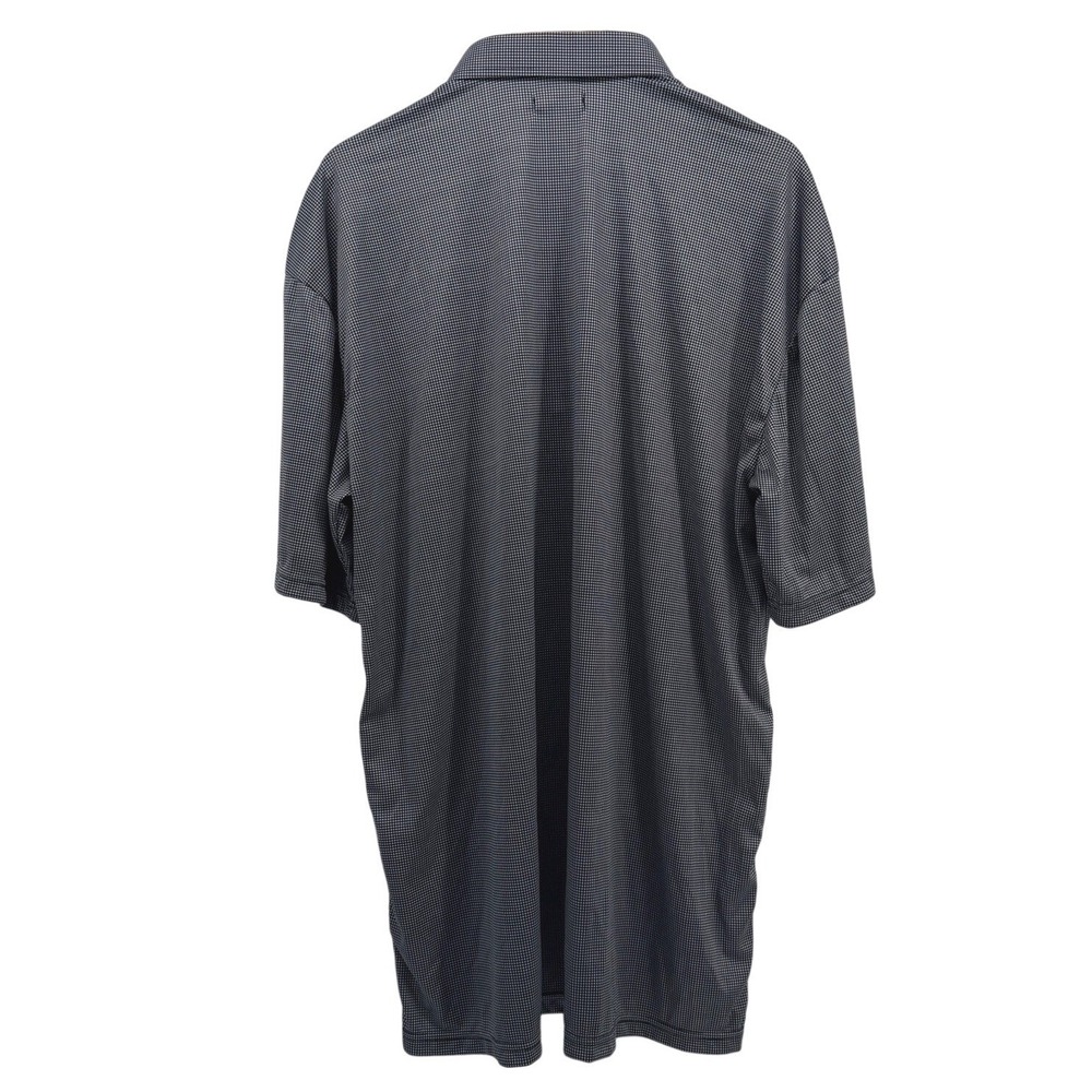 Collars & Co Polo Shirt Mens 3XL Black Houndstooth Dress Collar Short Sleeve NEW - Picture 4 of 12